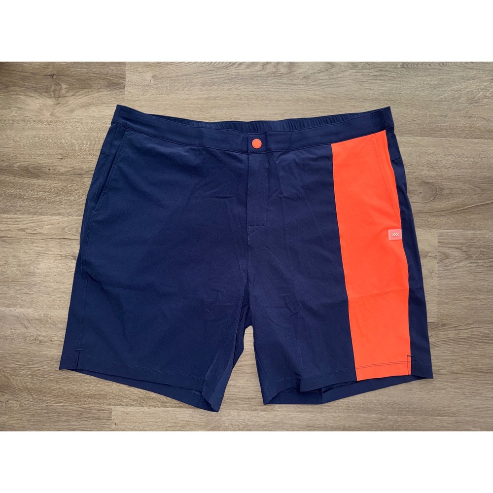 NWT Rhone Men's Navy Blue Orange Barrier Swim Short, XXL